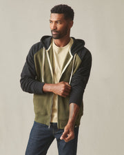 Men's Raglan Colorblock Midweight Full Zip